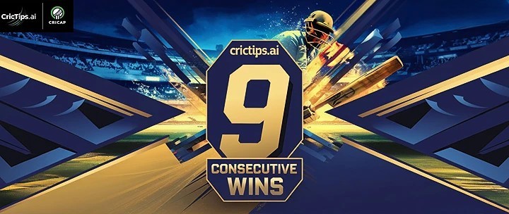 Crictips.ai Celebrates a Historic Achievement with 9 Consecutive Cricket Predictions Correctly Forecasted